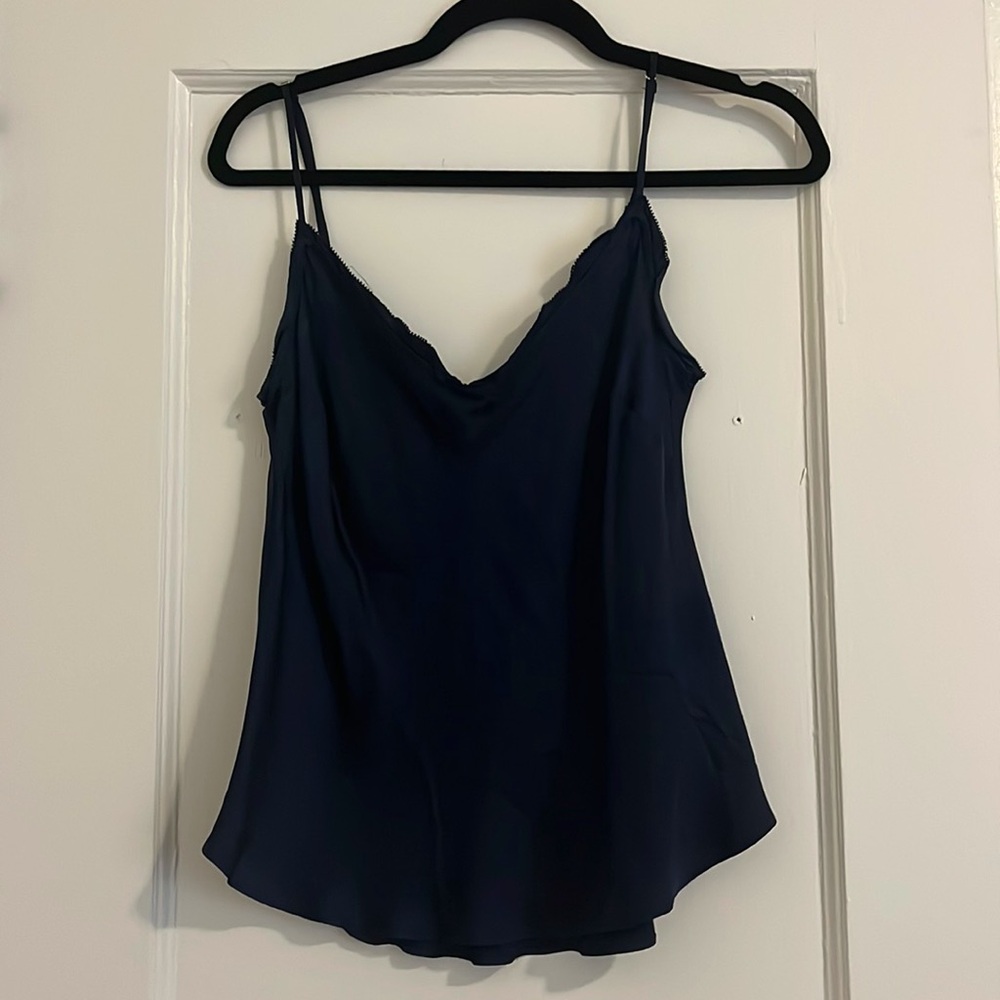 Aritzia Wilfred Navy Silk Cami